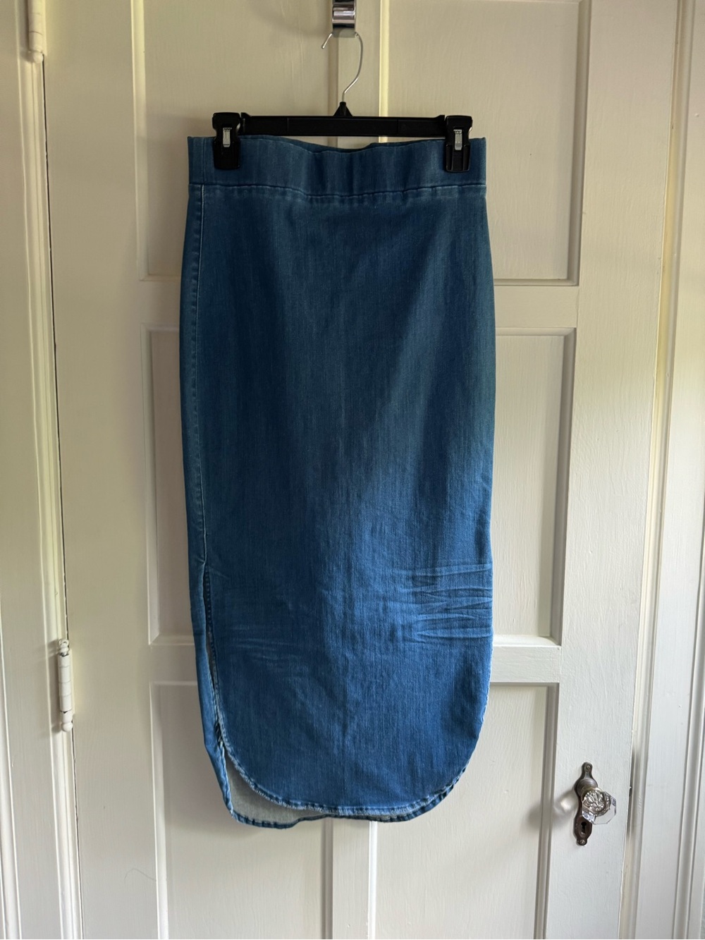 Frank & Eileen Medium Blue Denim Midi Skirt